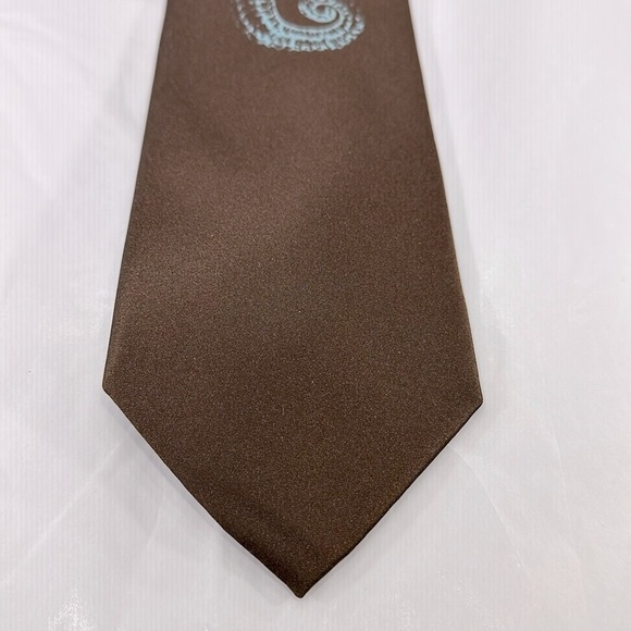 Romario Manzini Collection - Seahorse Print on Brown - Men’s Necktie ⭐️ EUC - Picture 2 of 6
